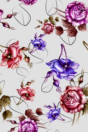 花卉印花华亿平台图片