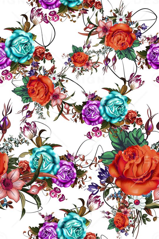 花卉印花华亿平台图片