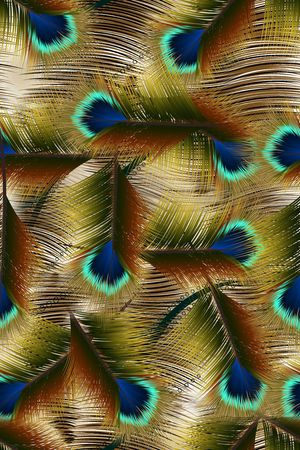 羽毛印花华亿平台图片