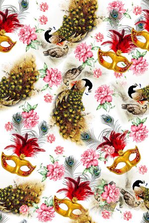 花卉印花华亿平台图片