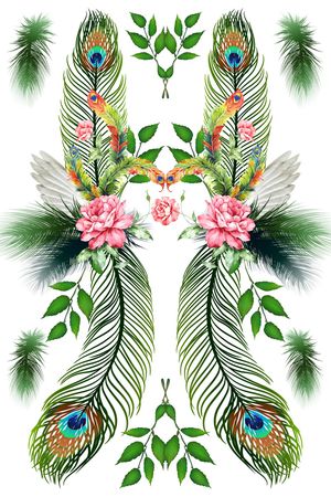 孔雀眼印花华亿平台图片