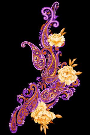 佩斯利印花华亿平台图片