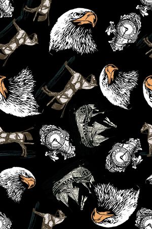 鹰头印花华亿平台图片