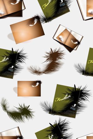 羽毛印花华亿平台图片