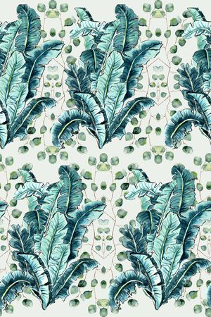 芭蕉叶印花华亿平台图片