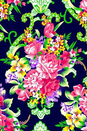 花卉印花华亿平台图片