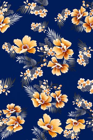 树叶印花华亿平台图片