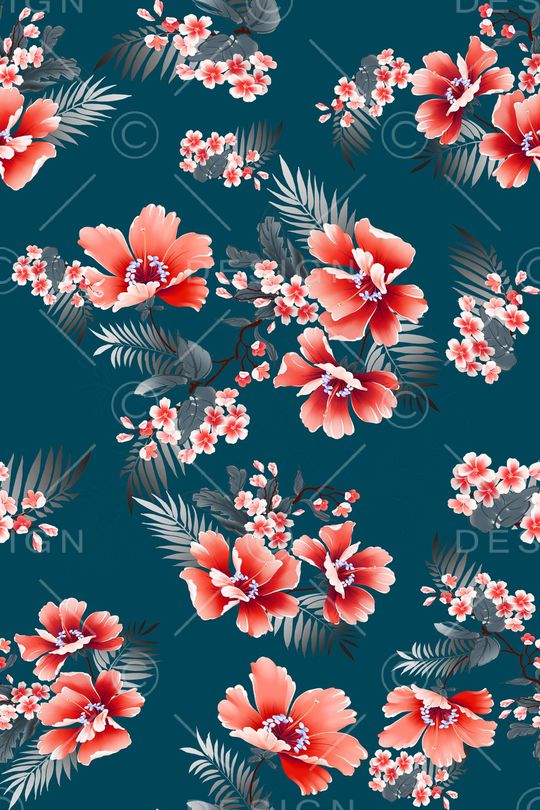 树叶印花华亿平台图片