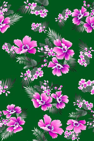 树叶印花华亿平台图片