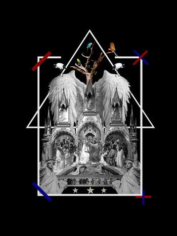 736212-纪梵希大牌欧美复古教堂时尚男装(灰