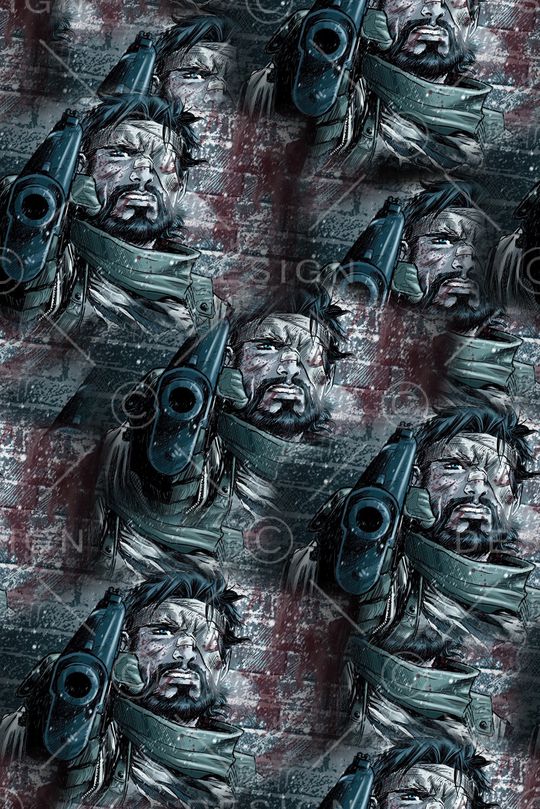 抽象手绘游戏人物纹理数码印花印花华亿平台图片