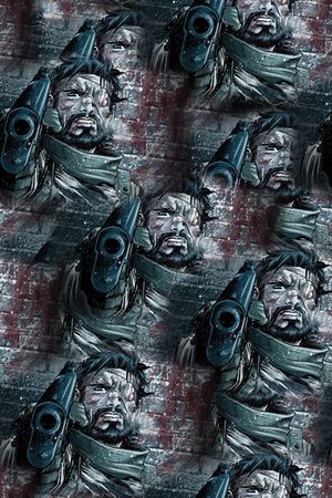 抽象手绘游戏人物纹理数码印花印花华亿平台图片