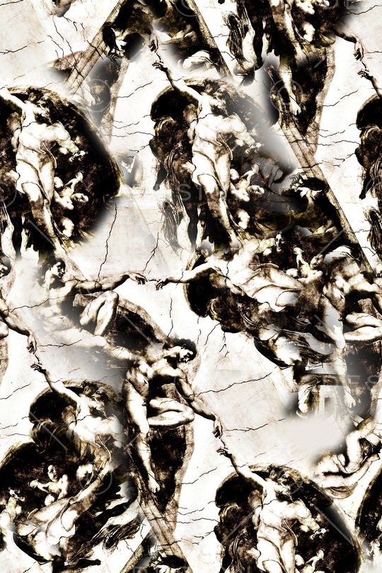 抽象手绘水彩画游戏场景人物骷髅头纹理数码印花印花华亿平台图片