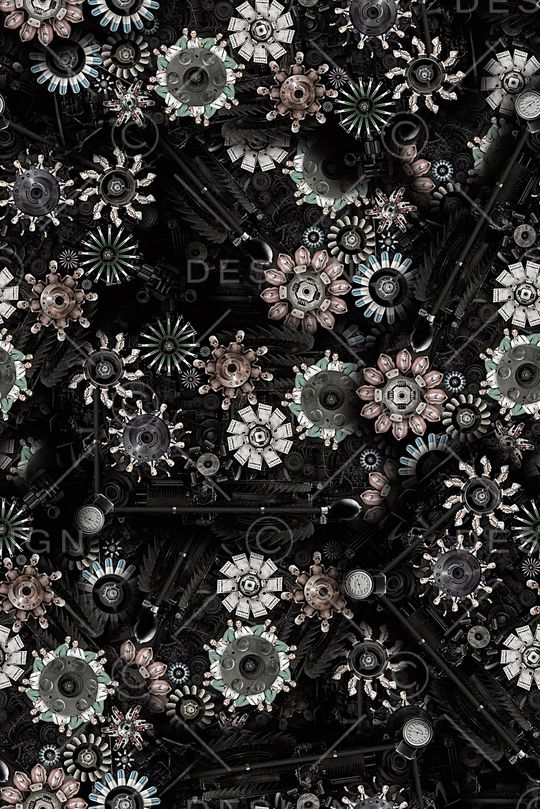 抽象纹理机械几何纹理金属数码印花印花华亿平台图片