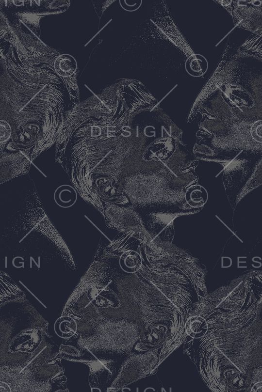 抽象手绘纹理男子人物纹理印花印花华亿平台图片