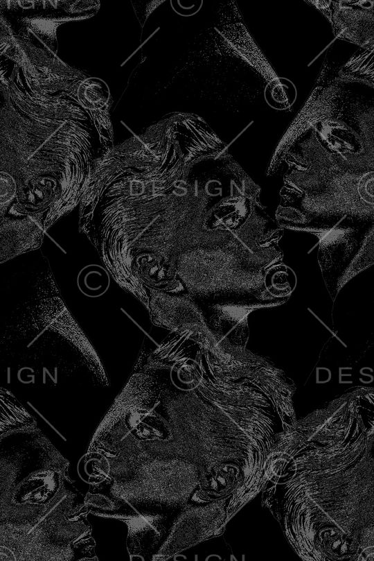 抽象手绘纹理男子人物纹理印花印花华亿平台图片