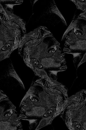 抽象手绘纹理男子人物纹理印花印花华亿平台图片