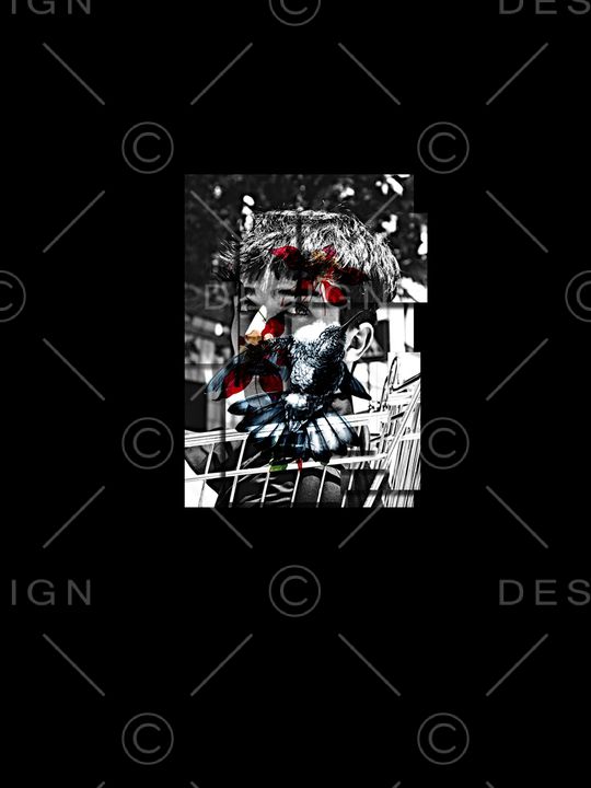 抽象手绘人物动物鸟花卉数码印花印花华亿平台图片