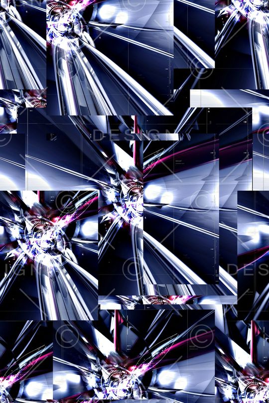 抽象分形艺术几何金属纹理数码印花印花华亿平台图片