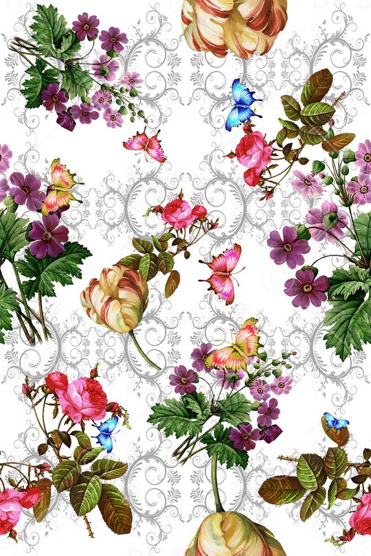 花卉印花华亿平台图片