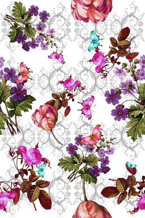 花卉印花华亿平台图片