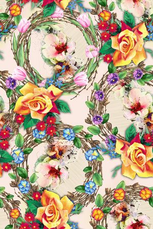 花朵印花华亿平台图片