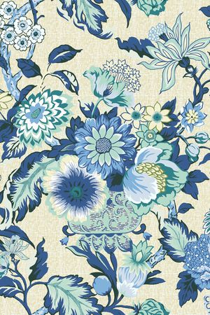 欧式古典花卉印花华亿平台图片