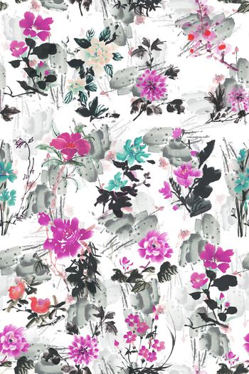 736749-中国风 水墨 手绘 抽象 工笔画 