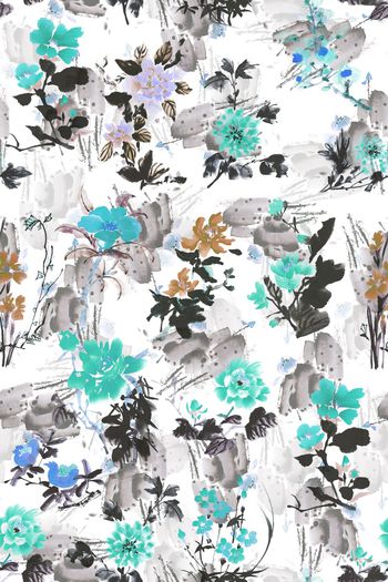 736750-中国风 水墨 手绘 抽象 工笔画 