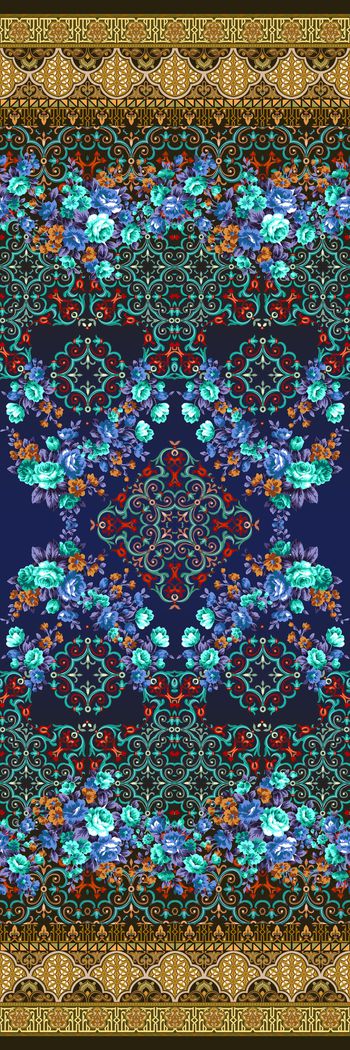 736757-民族风花卉双边定位