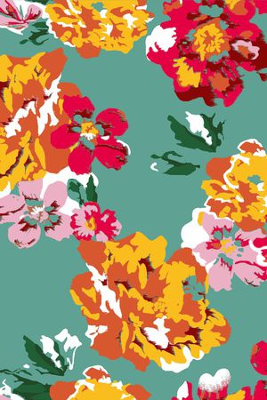 花卉印花华亿平台图片