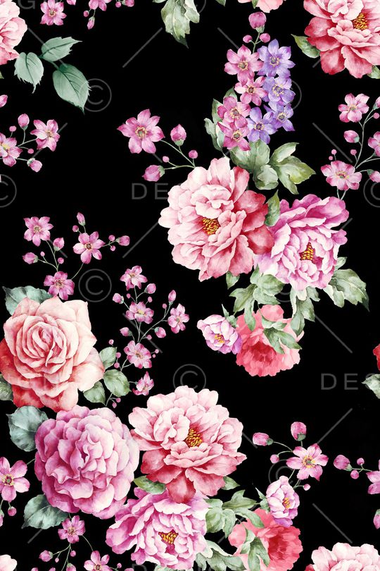 牡丹印花华亿平台图片