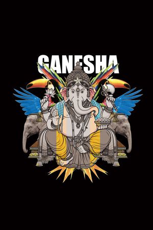 泰国象头神财天时尚华亿平台印花华亿平台图片