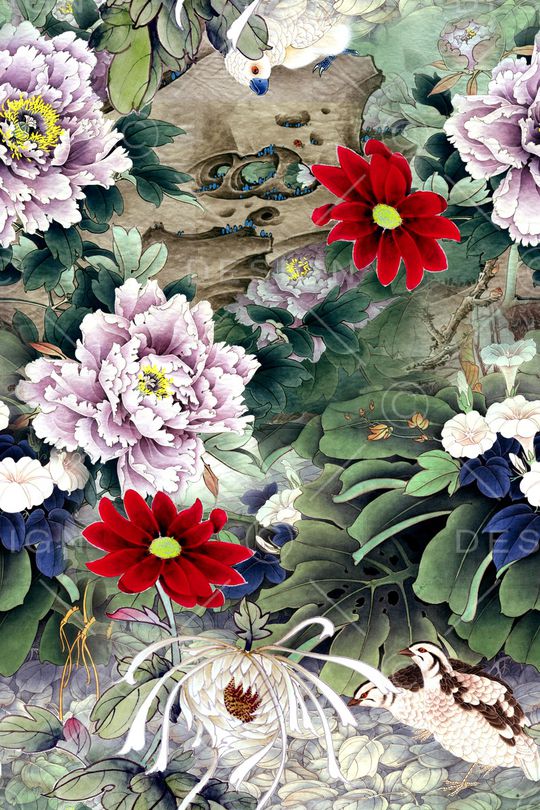 中国风印花华亿平台图片