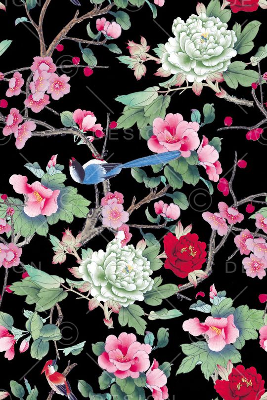 中国风印花华亿平台图片