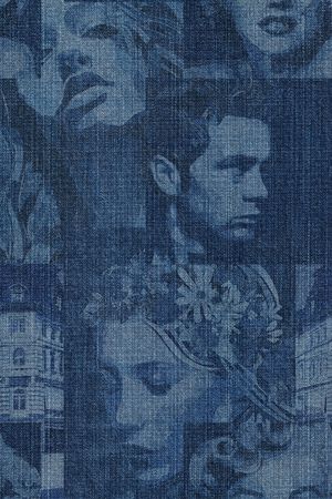 水彩手绘人物牛仔印花印花华亿平台图片