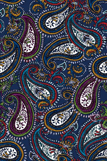 737194-民族风 手绘 抽象 实色 腰果 佩