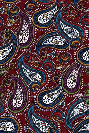 737195-民族风 手绘 抽象 实色 腰果 佩