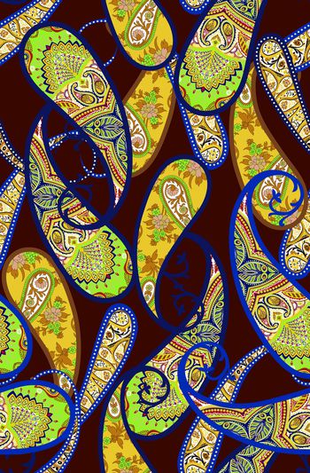 737233-民族风 手绘 抽象 实色 腰果 佩