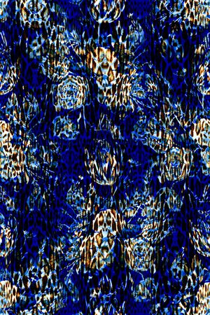 抽象豹纹印花华亿平台图片