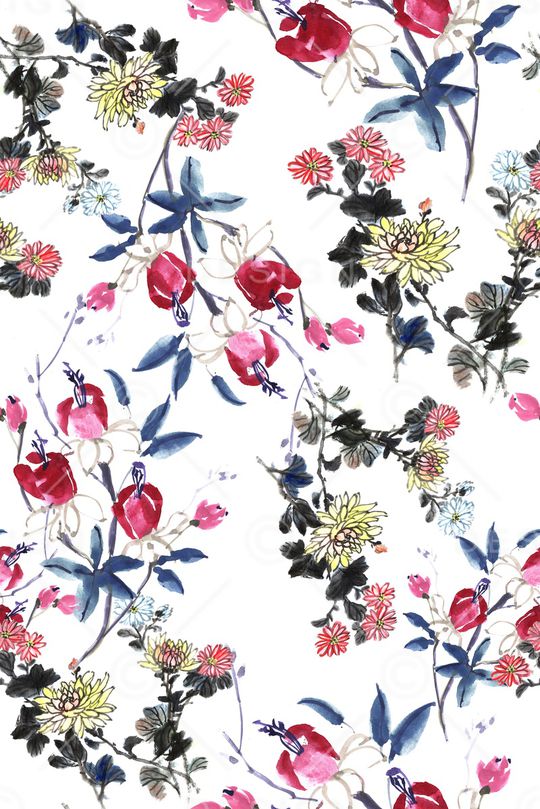 手绘印花华亿平台图片