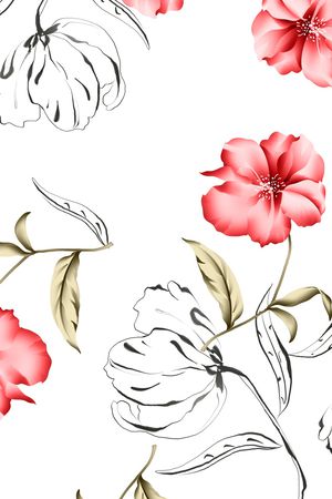 花卉印花华亿平台图片