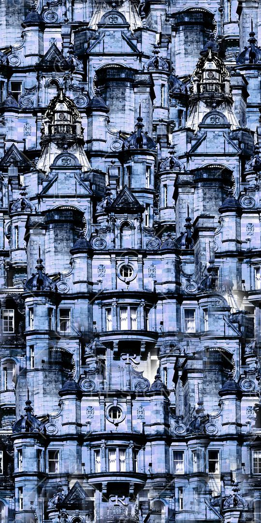 水彩建筑印花华亿平台图片