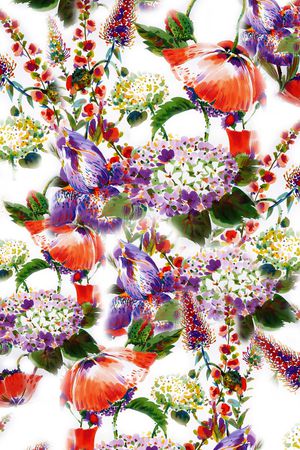 抽象花卉印花华亿平台图片