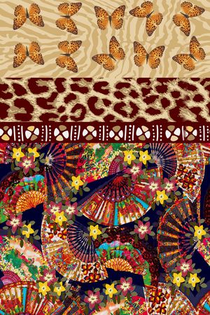 豹皮纹印花华亿平台图片