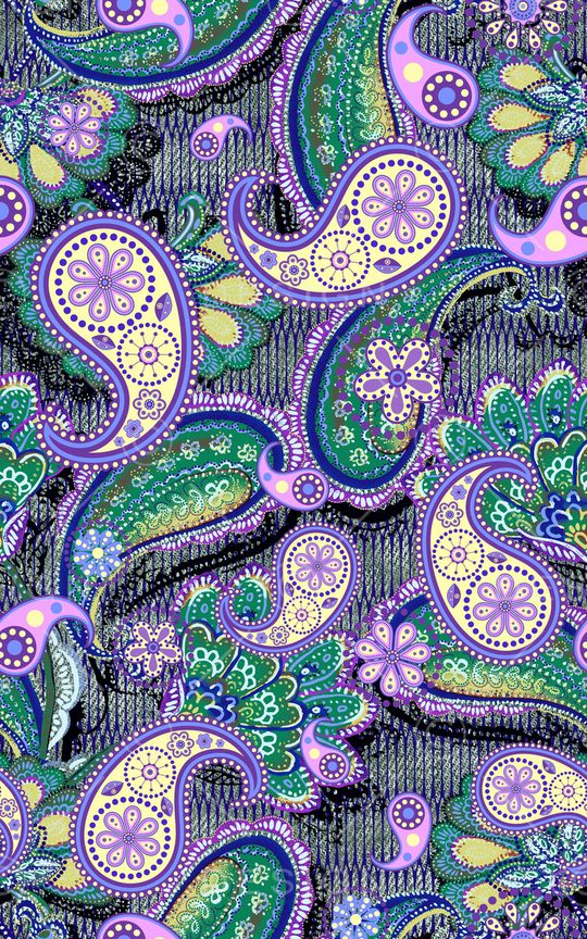 佩斯利印花华亿平台图片