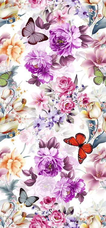 手绘花卉时尚纺织面料华亿平台印花华亿平台图片