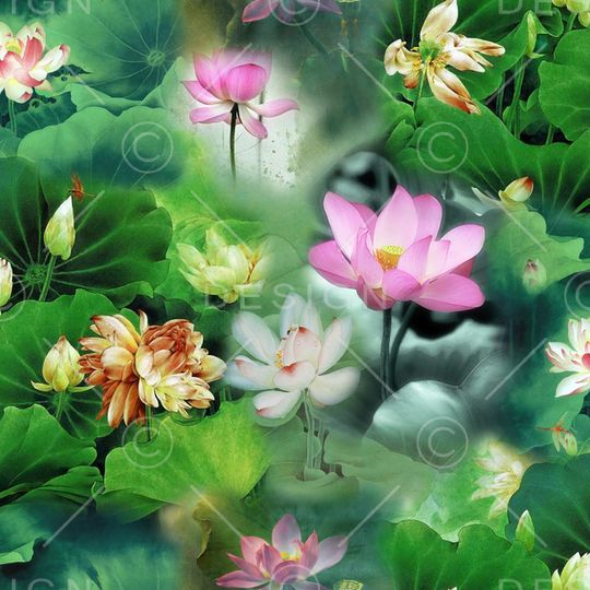 中国风印花华亿平台图片