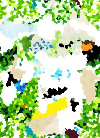 小方块印花华亿平台图片