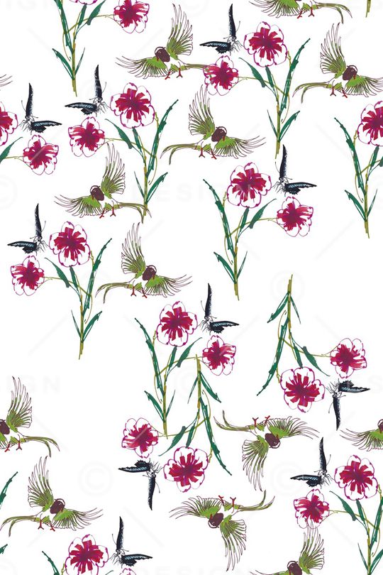 鸟印花华亿平台图片